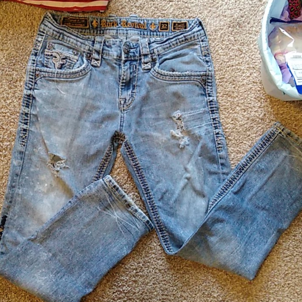 Men's Rock revival jeans